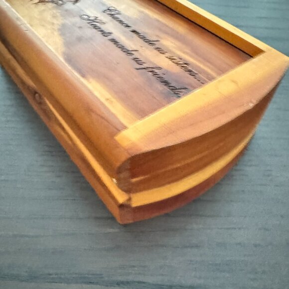Engraved Carved Sisters Wooden Box Trinket Keepsake Family Friendship - Picture 8 of 10
